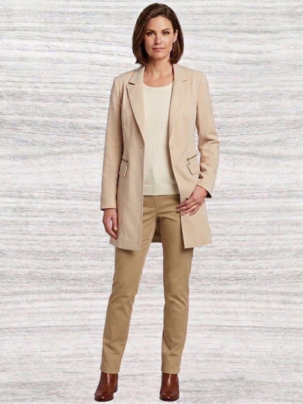 Vintage Reitmans Women's Cream Blazer